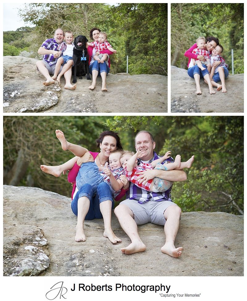 Fun family portraits at the beach clifton gardens mosman - sydney family portrait photographer
